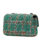 Green Leather Chanel Shoulder Bag