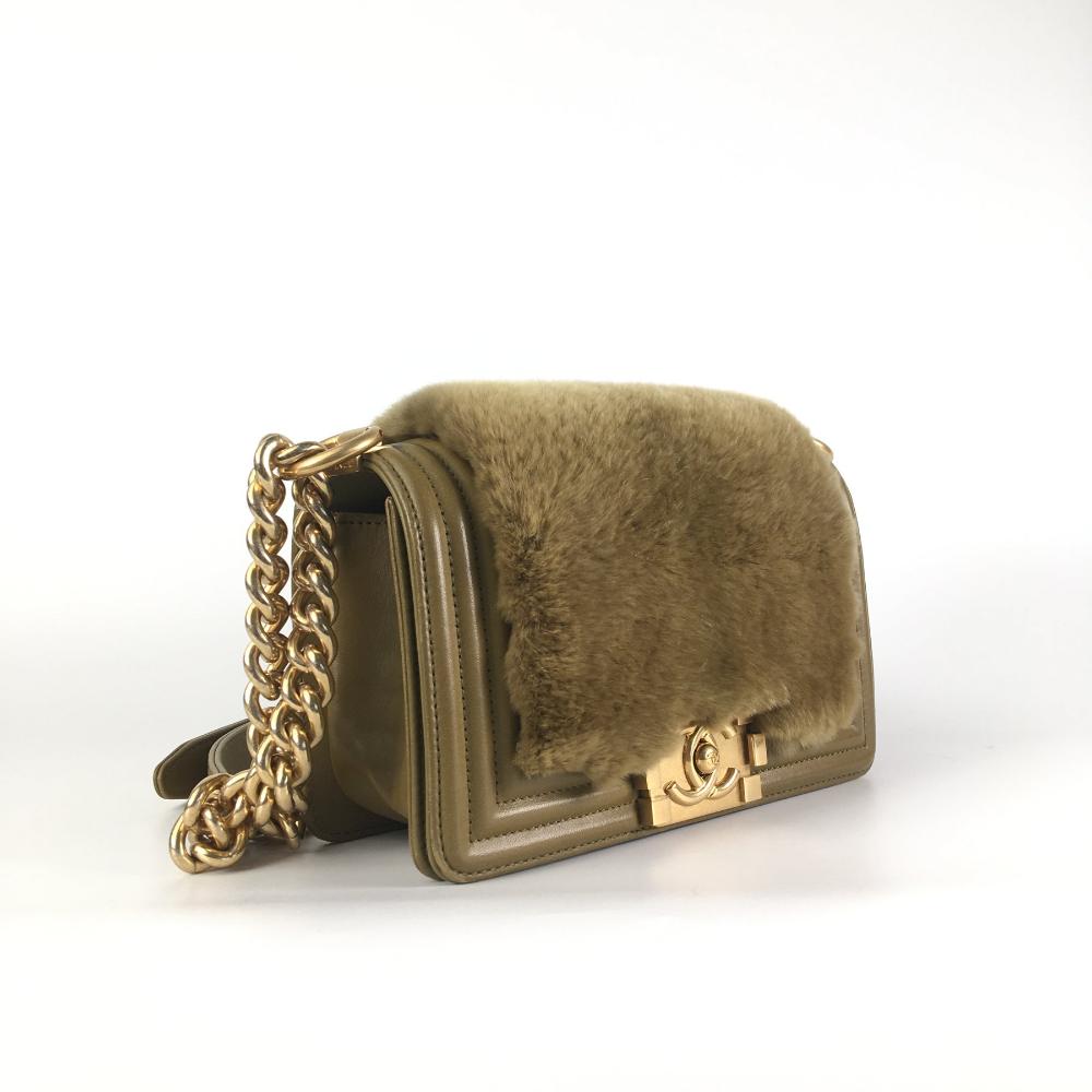 Green Leather Chanel Flap Bag