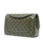 Green Leather Chanel Flap Bag