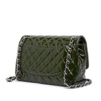 Green Leather Chanel Flap Bag