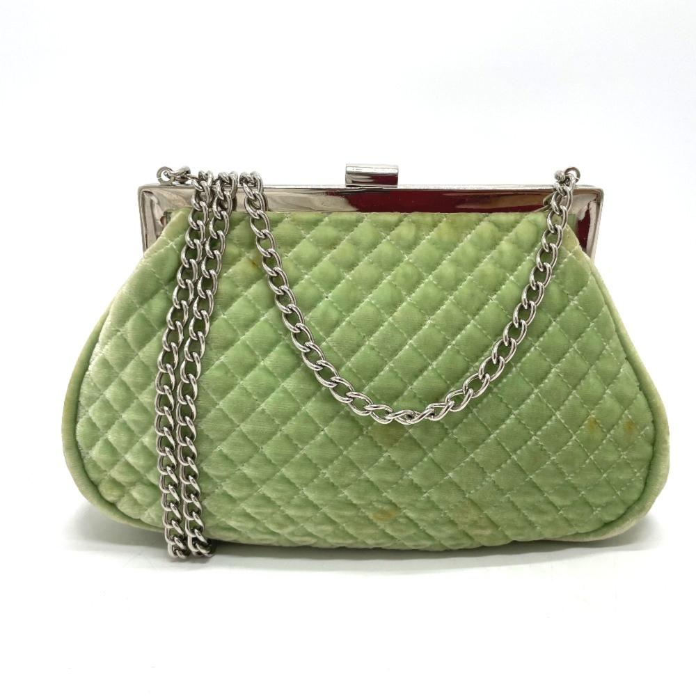 Green Leather Chanel Shoulder Bag