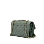 Green Leather Chanel Flap Bag