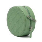 Green Leather Chanel Crossbody Bag