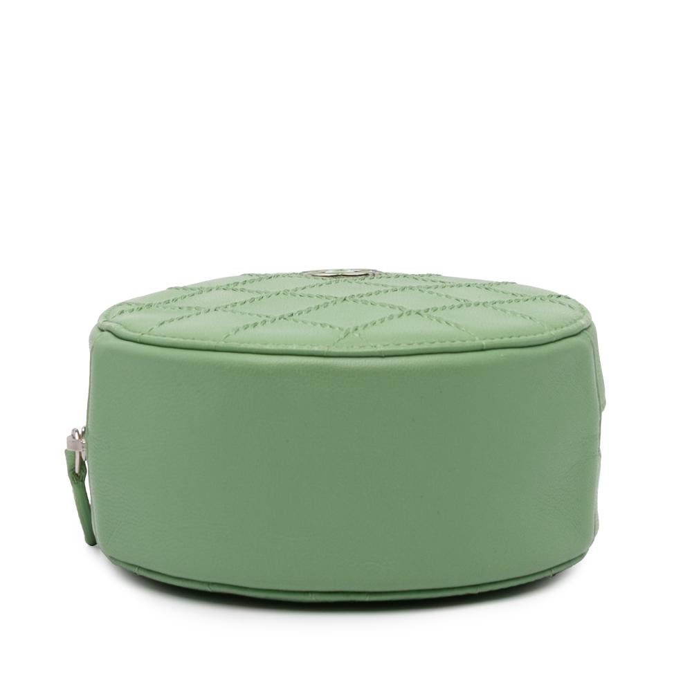 Green Leather Chanel Crossbody Bag