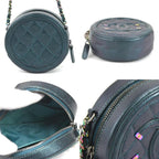 Green Leather Chanel Shoulder Bag