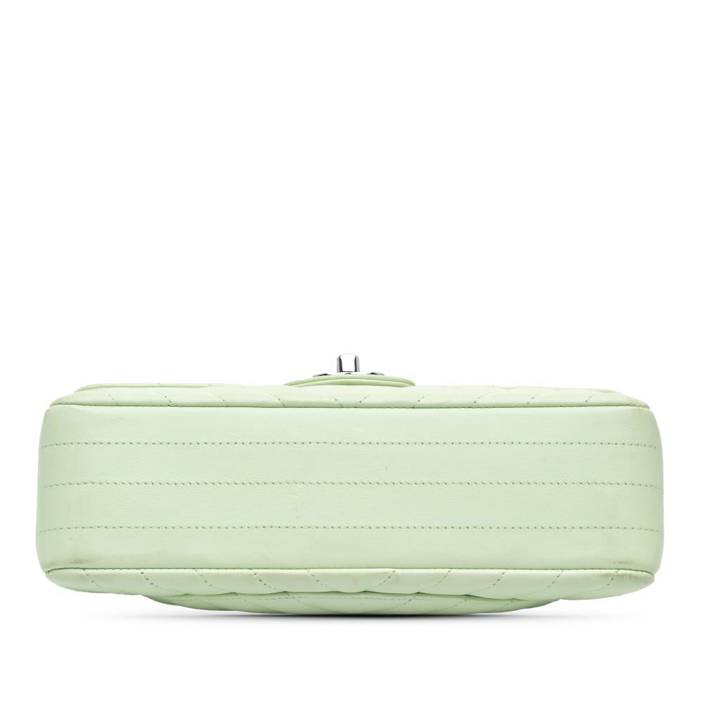 Green Leather Chanel Flap Bag