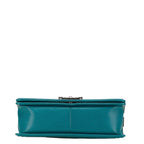Green Leather Chanel Shoulder Bag
