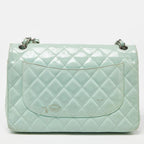 Green Leather Chanel Flap Bag