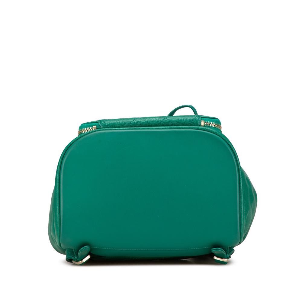 Green Leather Chanel Flap Bag