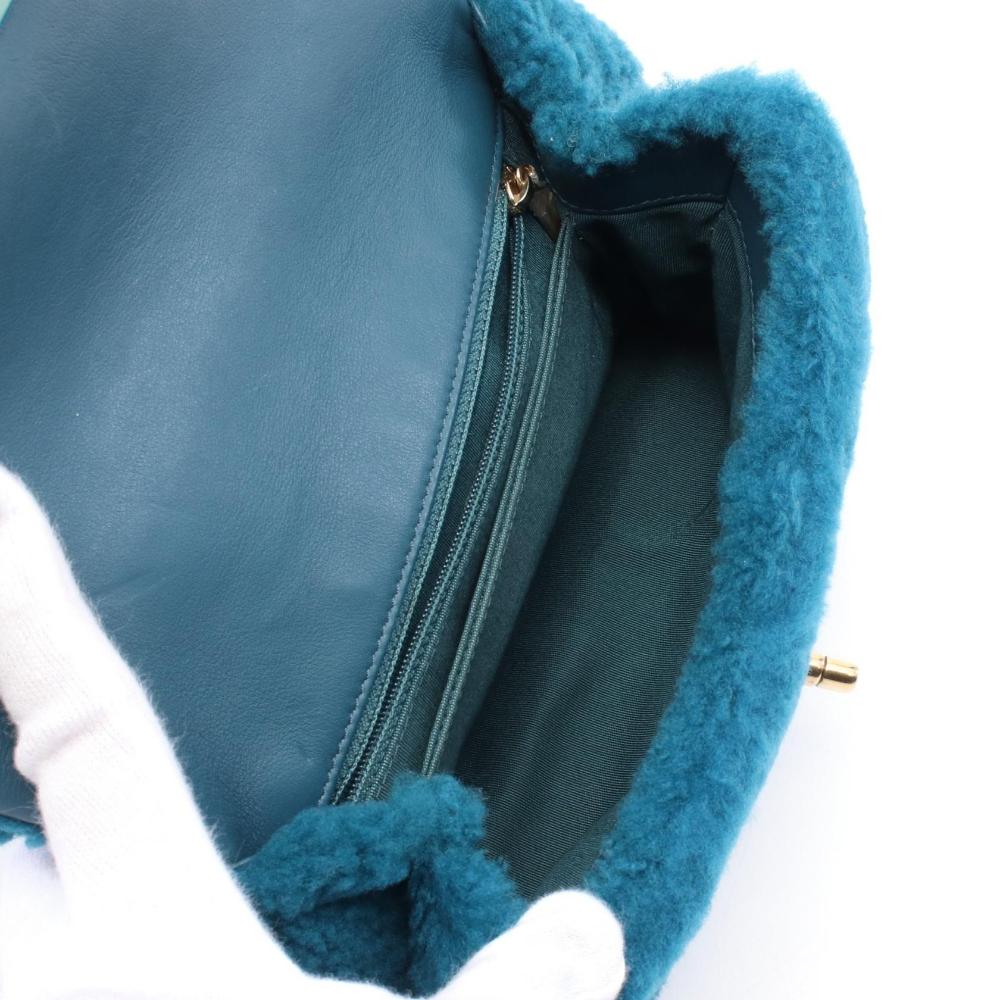 Green Leather Chanel Flap Bag