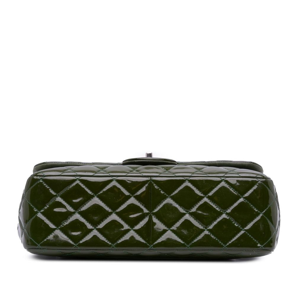 Green Leather Chanel Flap Bag