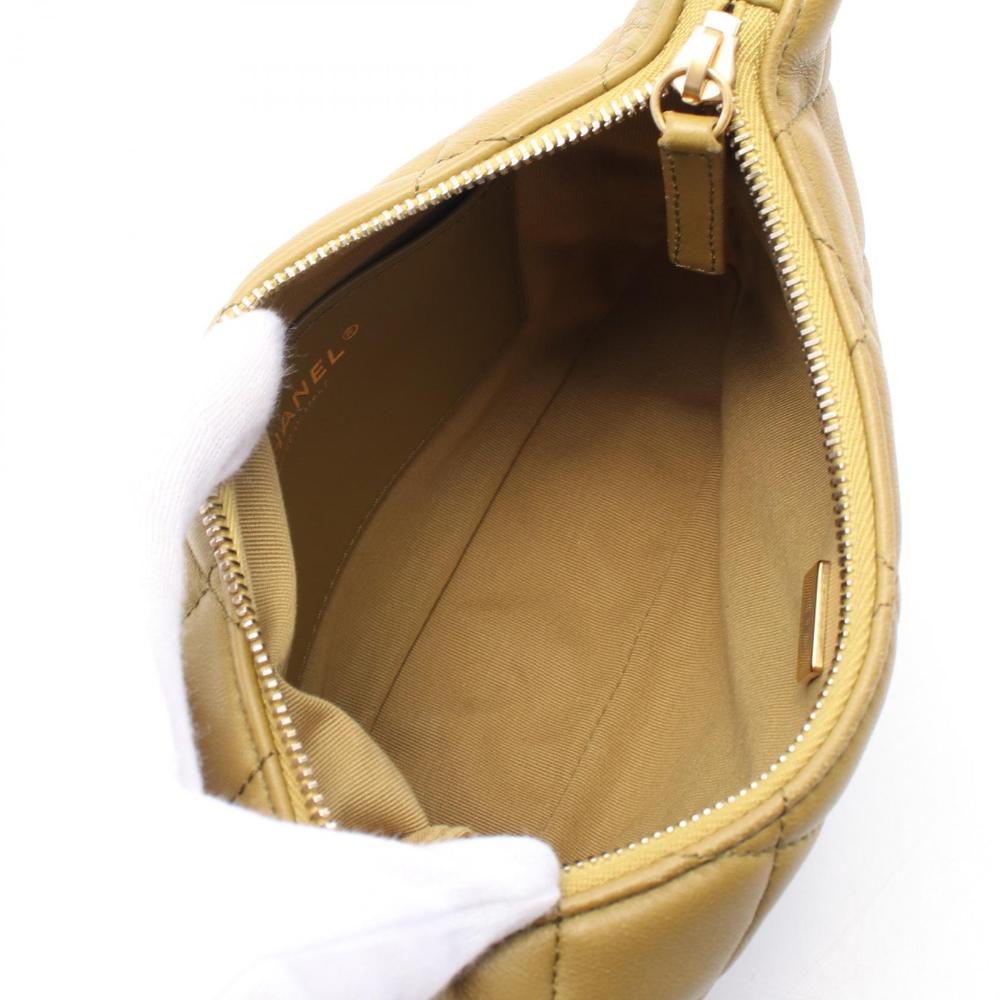 Green Leather Chanel Crossbody Bag