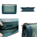 Green Leather Chanel Flap Bag