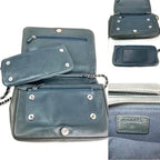 Green Leather Chanel Wallet On Chain
