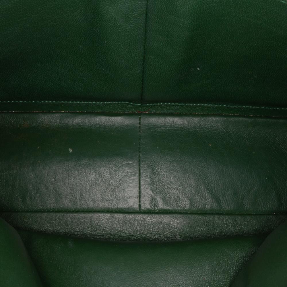 Green Leather Chanel Flap Bag