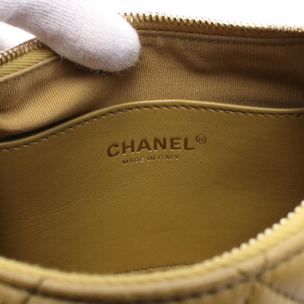 Green Leather Chanel Crossbody Bag
