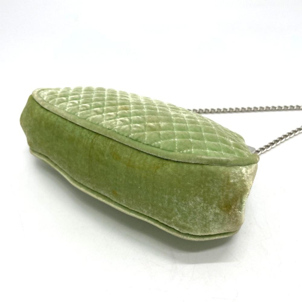 Green Leather Chanel Shoulder Bag
