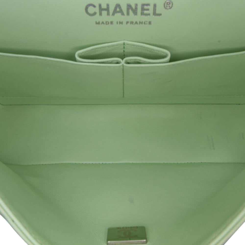 Green Leather Chanel Flap Bag