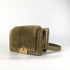 Green Leather Chanel Flap Bag