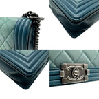Green Leather Chanel Flap Bag