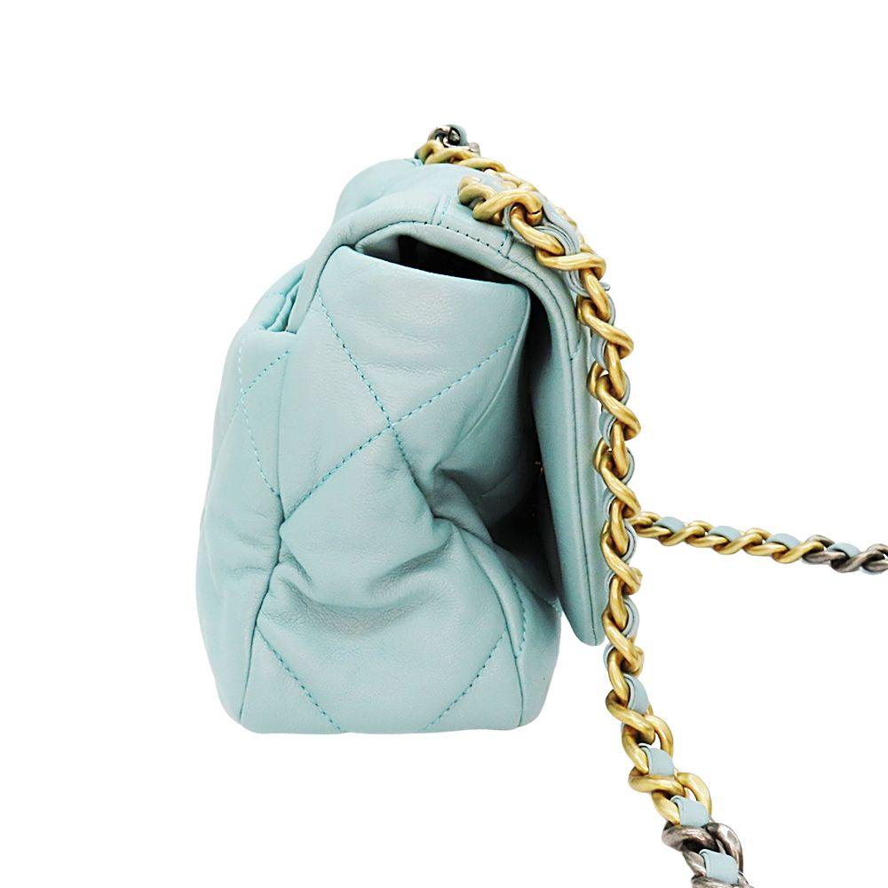 Green Leather Chanel Crossbody Bag