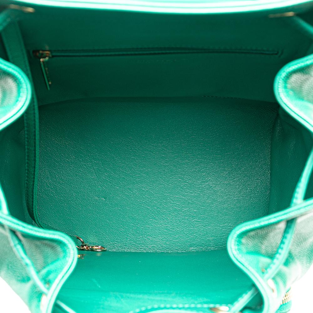 Green Leather Chanel Flap Bag