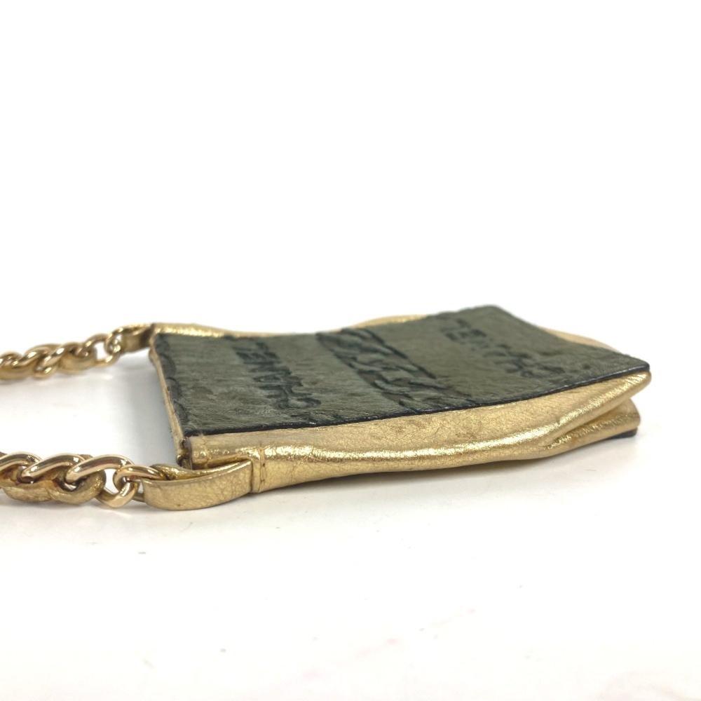 Green Leather Chanel Shoulder Bag