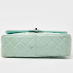 Green Leather Chanel Flap Bag