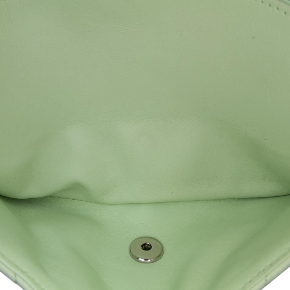 Green Leather Chanel Flap Bag