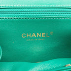 Green Leather Chanel Flap Bag