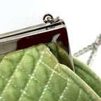 Green Leather Chanel Shoulder Bag