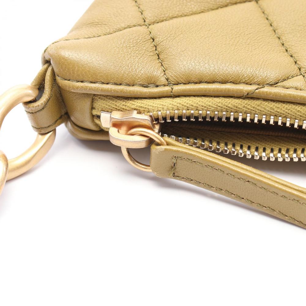 Green Leather Chanel Crossbody Bag