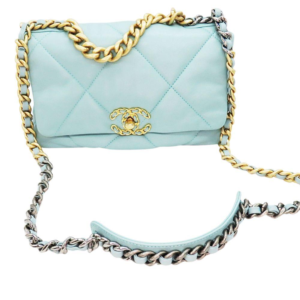 Green Leather Chanel Crossbody Bag
