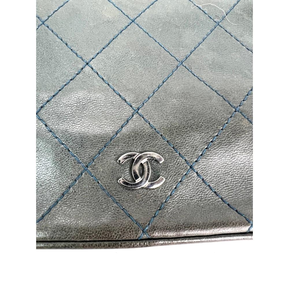 Green Leather Chanel Wallet On Chain