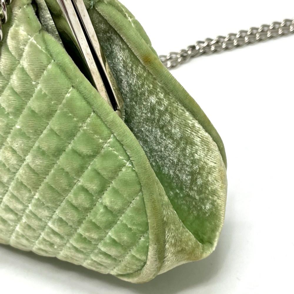 Green Leather Chanel Shoulder Bag