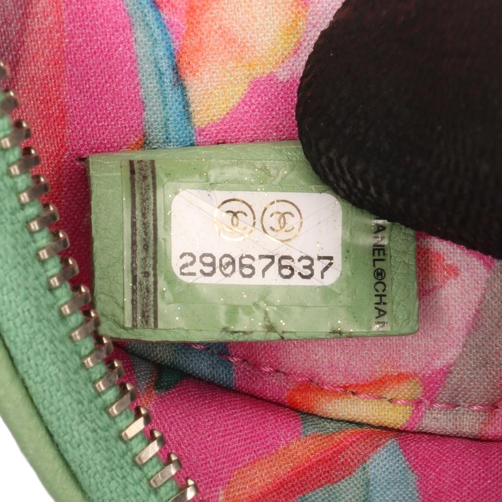 Green Leather Chanel Crossbody Bag