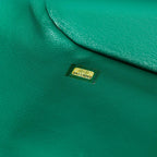 Green Leather Chanel Flap Bag