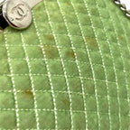 Green Leather Chanel Shoulder Bag