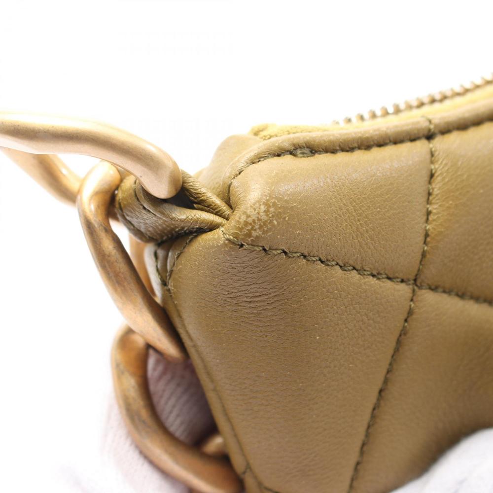 Green Leather Chanel Crossbody Bag