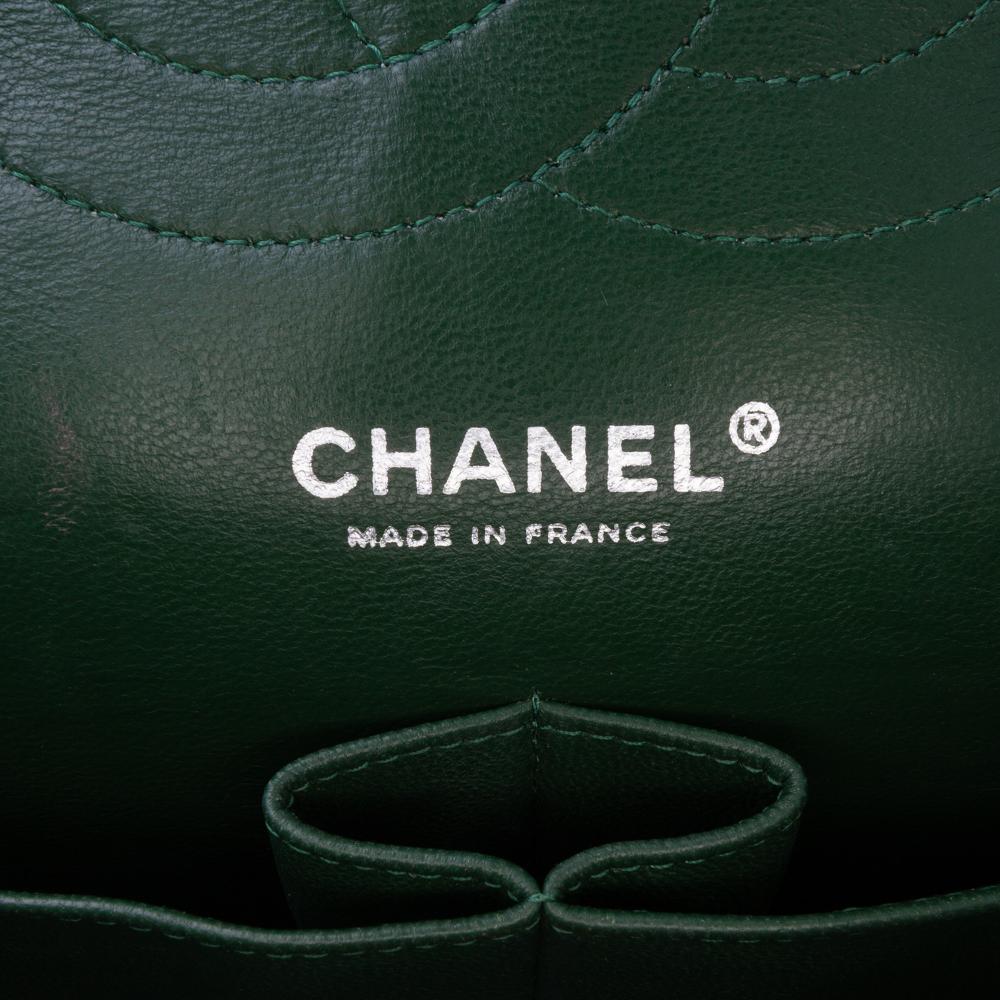 Green Leather Chanel Flap Bag