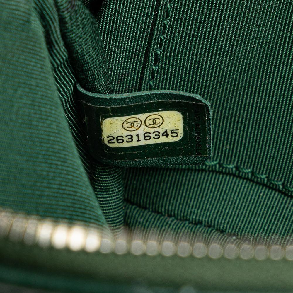 Green Leather Chanel Crossbody Bag