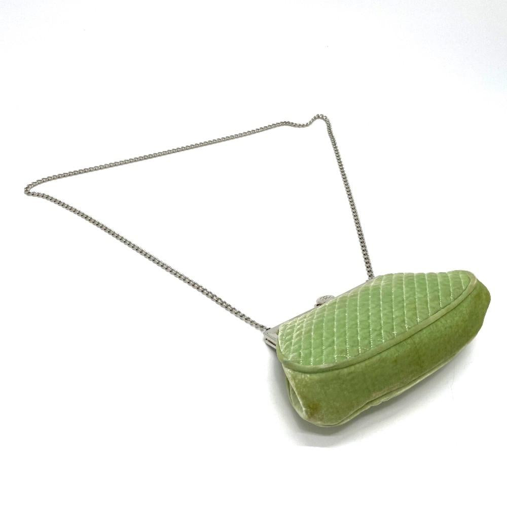 Green Leather Chanel Shoulder Bag