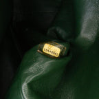 Green Leather Chanel Flap Bag