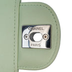 Green Leather Chanel Flap Bag