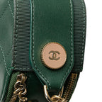 Green Leather Chanel Crossbody Bag