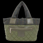 Green Nylon Chanel Tote