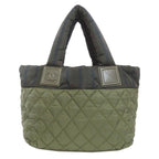 Green Nylon Chanel Tote