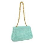 Green Suede Chanel Shoulder Bag