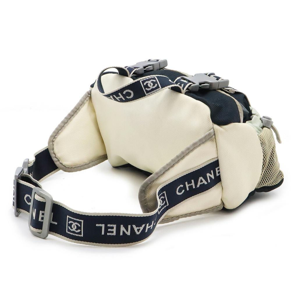 Grey Canvas Chanel Belt Bag