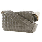Grey Canvas Chanel Flap Bag